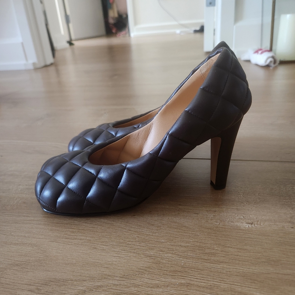 Bottega Veneta dark brown leather heel pump - Picture 2 of 7
